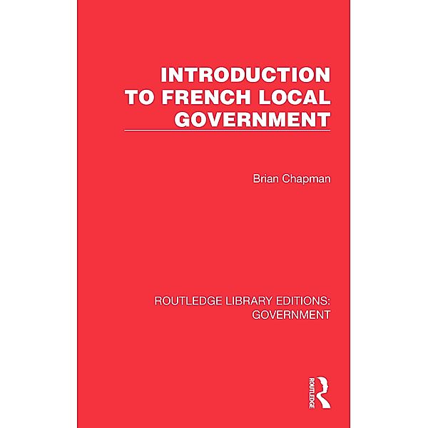 Introduction to French Local Government, Brian Chapman