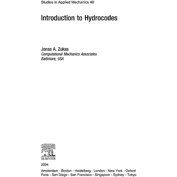 Introduction to Hydrocodes, Jonas Zukas