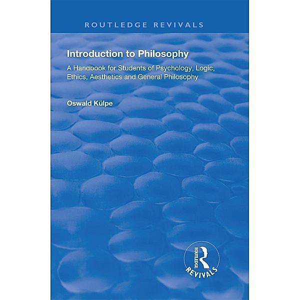 Introduction to Philosophy, Oswald Külpe