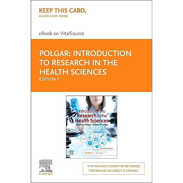Introduction to Research in the Health Sciences - E-Book, Shane A. Thomas, Stephen Polgar