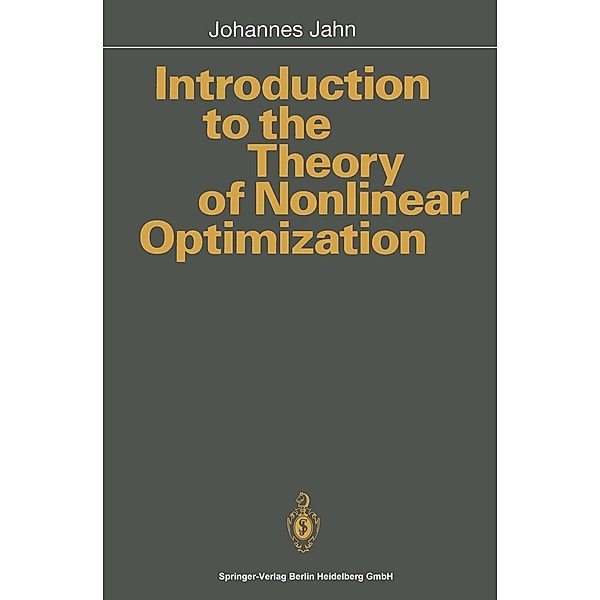 Introduction to the Theory of Nonlinear Optimization, Johannes Jahn