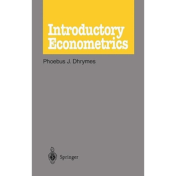 Introductory Econometrics, P. J. Dhrymes