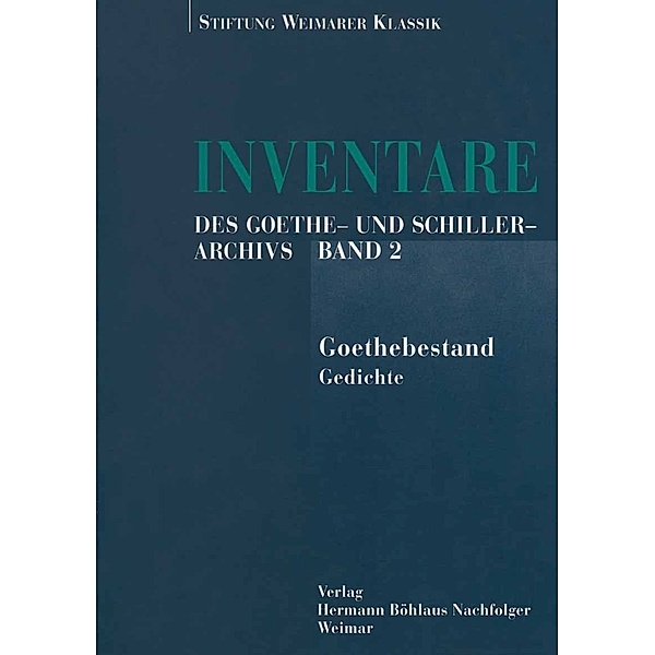 Inventare des Goethe- und Schiller-Archivs, Jürgen Gruß