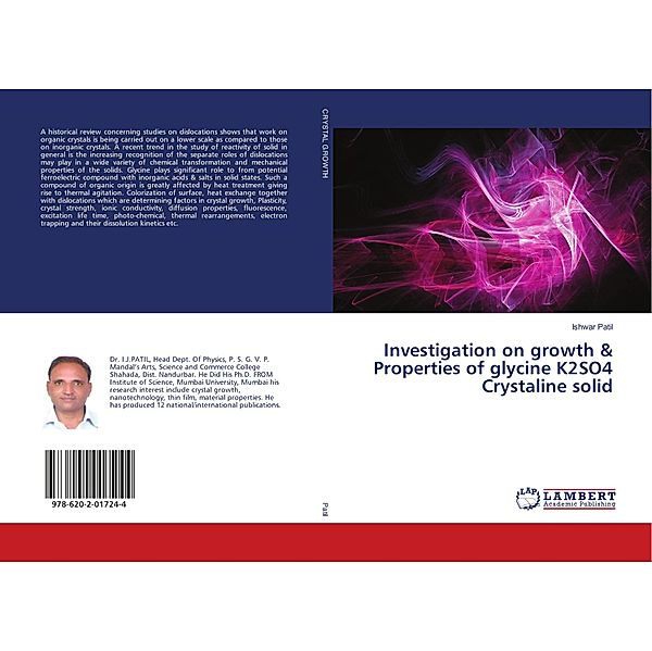 Investigation on growth & Properties of glycine K2SO4 Crystaline solid, Ishwar Patil