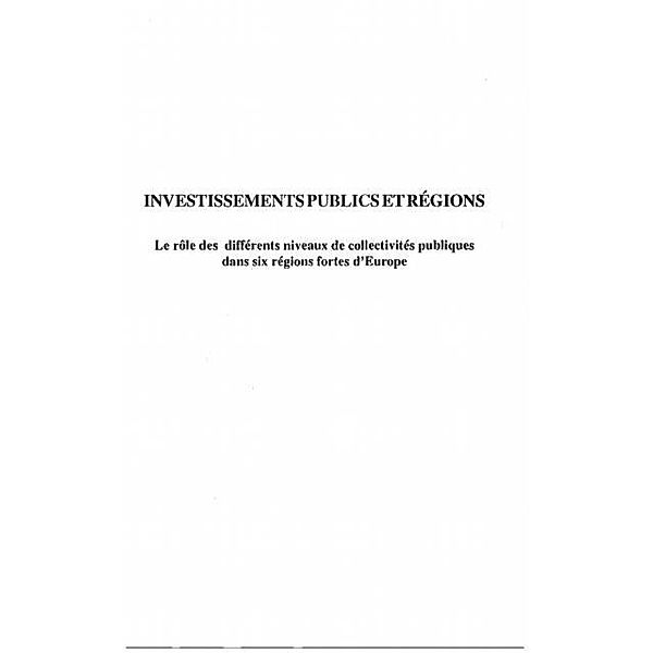 Investissements publics et regions / Hors-collection, Gerard Marcou