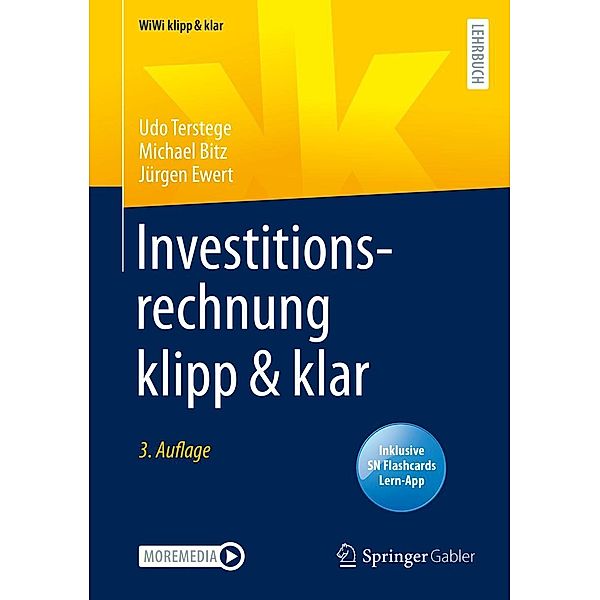 Investitionsrechnung klipp & klar / WiWi klipp & klar, Udo Terstege, Michael Bitz, Jürgen Ewert