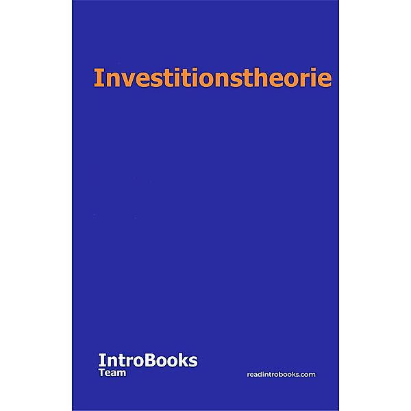 Investitionstheorie, IntroBooks Team