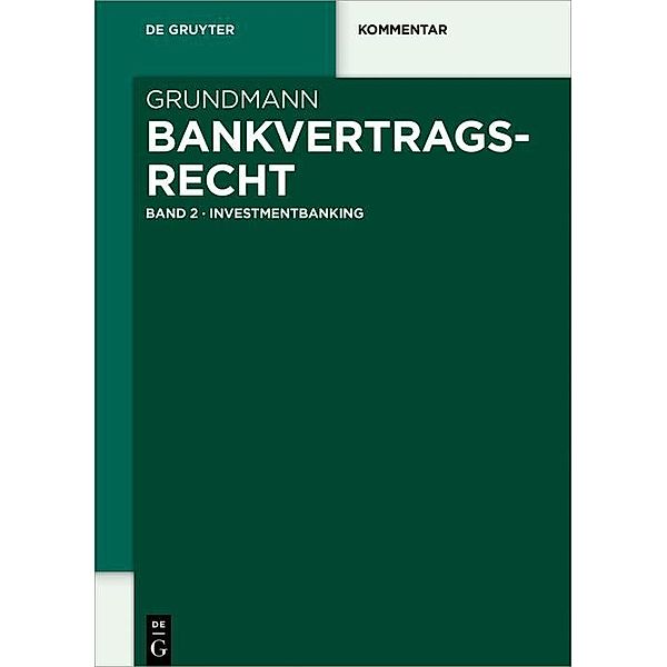 Investmentbanking / De Gruyter Kommentar