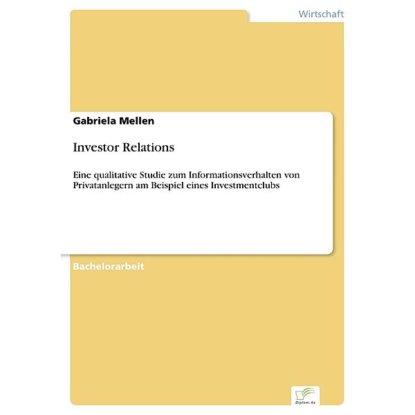 Investor Relations, Gabriela Mellen