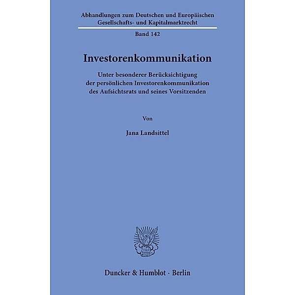 Investorenkommunikation, Jana Landsittel
