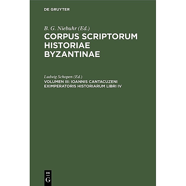 Ioannis Cantacuzeni eximperatoris historiarum libri IV