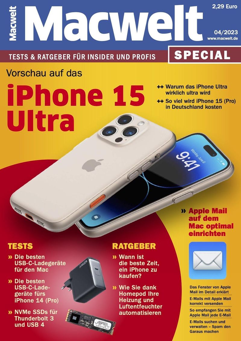 iPhone 15 Ultra: Vorschau Macwelt Special eBook v. Stephan Wiesend u.  weitere