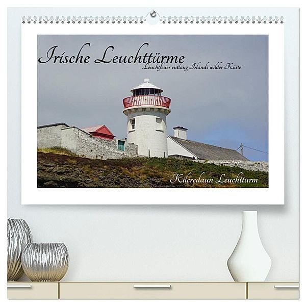 Irische Leuchttürme - Leuchtfeuer entlang Irlands wilder Küste (hochwertiger Premium Wandkalender 2025 DIN A2 quer), Kunstdruck in Hochglanz, Calvendo, Babett Paul - Babett's Bildergalerie