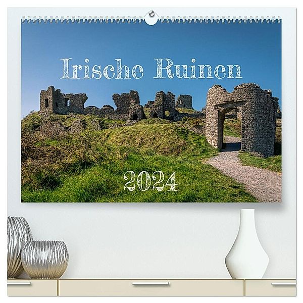 Irische Ruinen (hochwertiger Premium Wandkalender 2024 DIN A2 quer), Kunstdruck in Hochglanz, Markus Helfferich