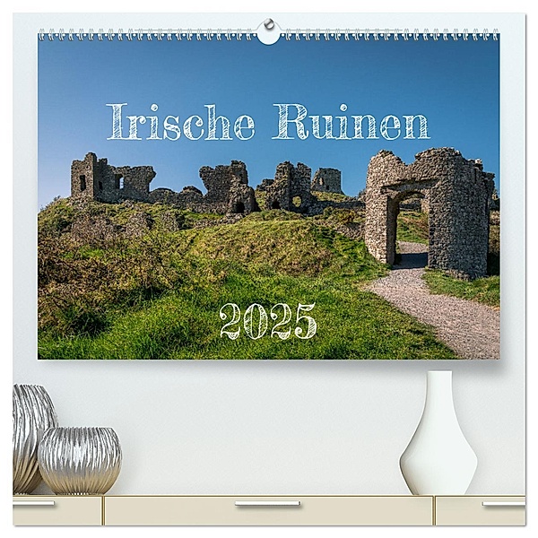Irische Ruinen (hochwertiger Premium Wandkalender 2025 DIN A2 quer), Kunstdruck in Hochglanz, Calvendo, Markus Helfferich