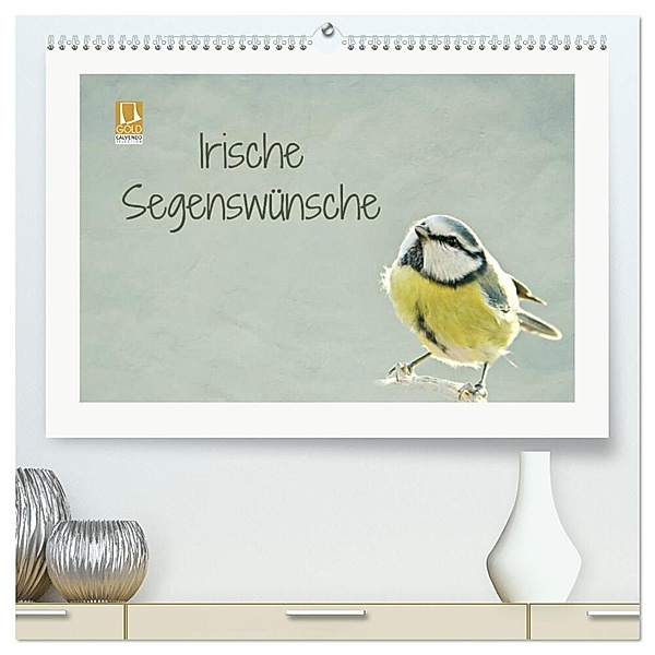 Irische Segenswünsche (hochwertiger Premium Wandkalender 2024 DIN A2 quer), Kunstdruck in Hochglanz, Heike Hultsch