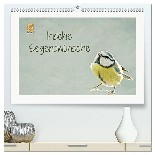 Irische Segenswünsche (hochwertiger Premium Wandkalender 2025 DIN A2 quer), Kunstdruck in Hochglanz, Calvendo, Heike Hultsch