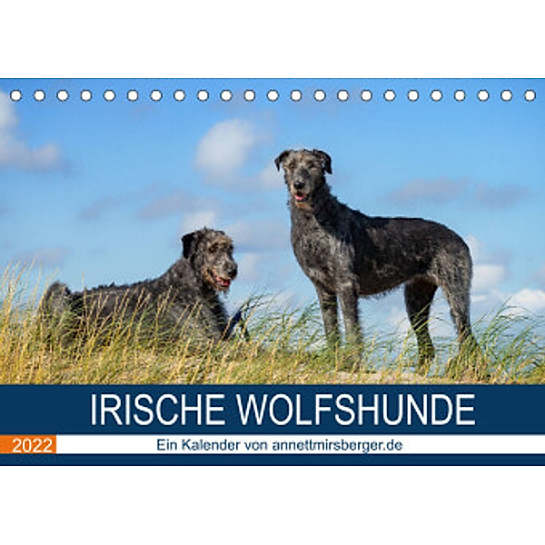 Irische Wolfshunde (Tischkalender 2022 DIN A5 quer), www.annettmirsberger.de, Annett Mirsberger