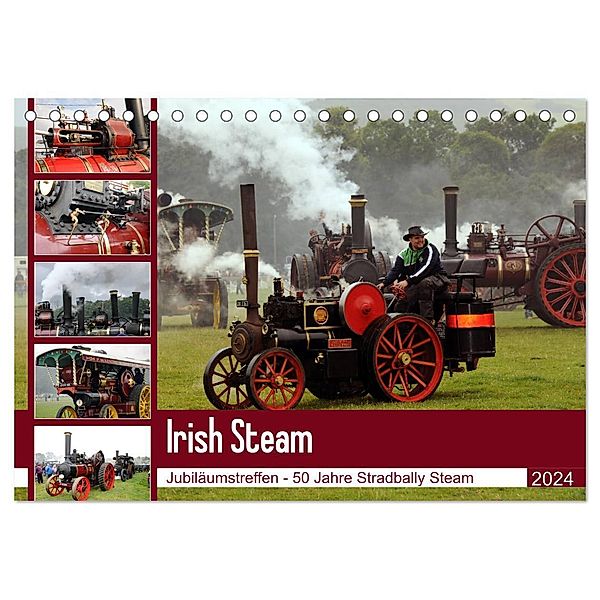 Irish Steam - 50. Dampftreffen in Stradbally (Tischkalender 2024 DIN A5 quer), CALVENDO Monatskalender, Calvendo
