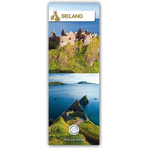 Irland 2024 - Slimline-Kalender, Carousel Calendar