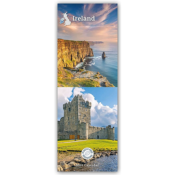 Irland 2025 - Slimline-Kalender, Carousel Calendar