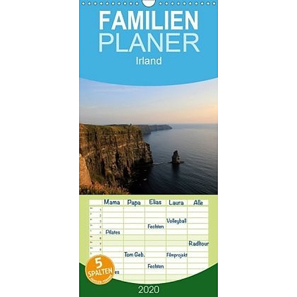 Irland - Familienplaner hoch (Wandkalender 2020 , 21 cm x 45 cm, hoch), Claudia Knof
