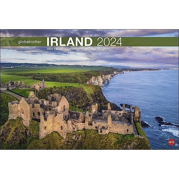 Irland Globetrotter Kalender 2024. Wandkalender XL mit Fotos der beeindruckenden irischen Landschaften. Kalender 2024 im Grossformat mit Monatskalendarium.