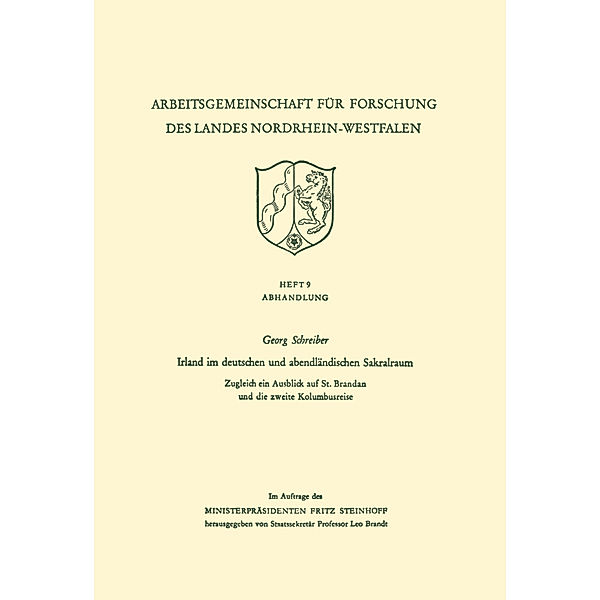 Irland im deutschen und abendländischen Sakralraum, Georg Schreiber