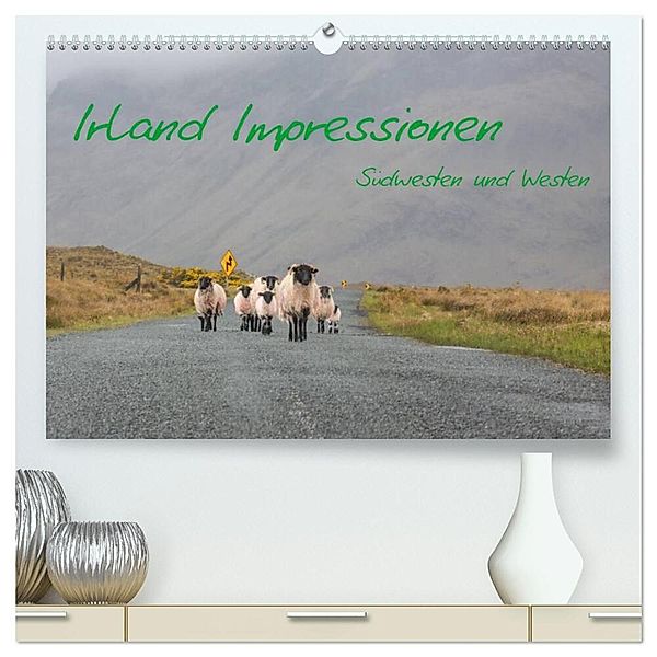 Irland Impressionen Südwesten und Westen (hochwertiger Premium Wandkalender 2024 DIN A2 quer), Kunstdruck in Hochglanz, Falk Härting