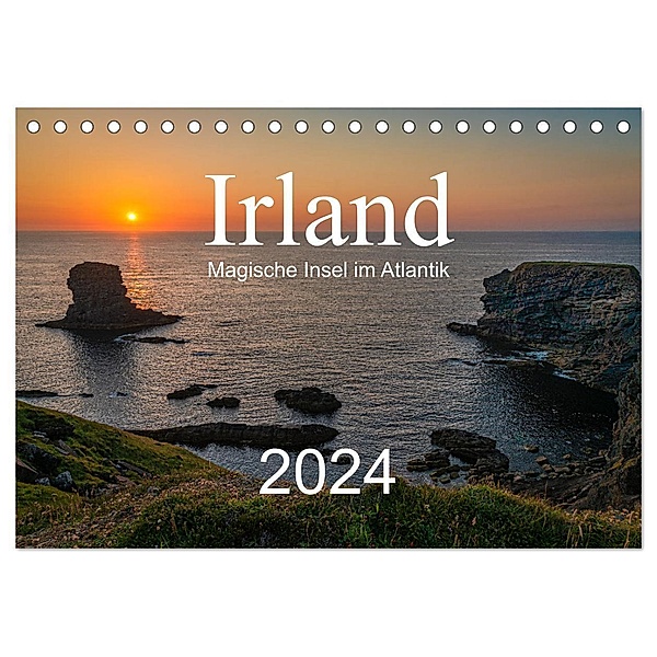 Irland - Magische Insel im Atlantik 2024 (Tischkalender 2024 DIN A5 quer), CALVENDO Monatskalender, Markus Helfferich