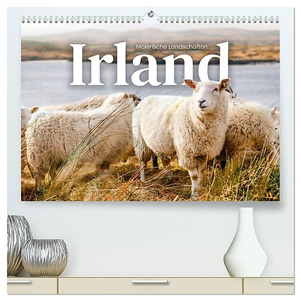 Irland - Malerische Landschaften (hochwertiger Premium Wandkalender 2024 DIN A2 quer), Kunstdruck in Hochglanz, Happy Monkey