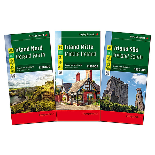 Irland, Straßen- und Freizeitkarten-Set 1:150.000, freytag & berndt