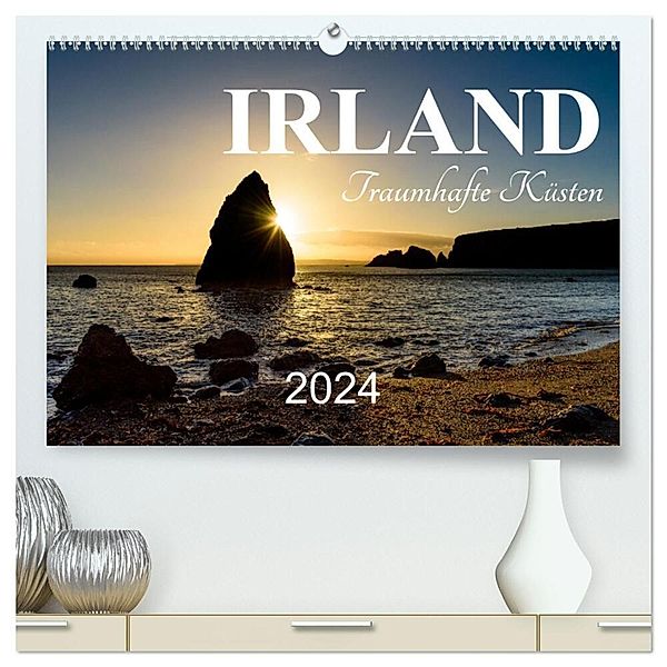 Irland - Traumhafte Küsten (hochwertiger Premium Wandkalender 2024 DIN A2 quer), Kunstdruck in Hochglanz, Markus Helfferich