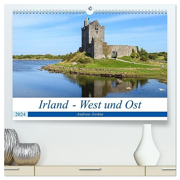 Irland - West und Ost (hochwertiger Premium Wandkalender 2024 DIN A2 quer), Kunstdruck in Hochglanz, Andreas Jordan