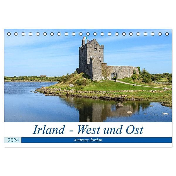 Irland - West und Ost (Tischkalender 2024 DIN A5 quer), CALVENDO Monatskalender, Andreas Jordan