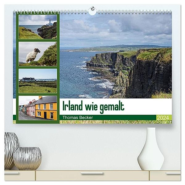 Irland wie gemalt (hochwertiger Premium Wandkalender 2024 DIN A2 quer), Kunstdruck in Hochglanz, Thomas Becker