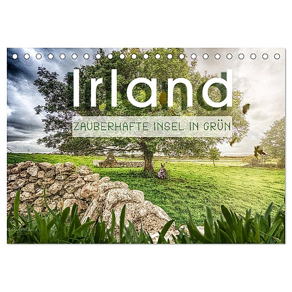 Irland - Zauberhafte Insel in grün (Tischkalender 2024 DIN A5 quer), CALVENDO Monatskalender, Monika Schöb