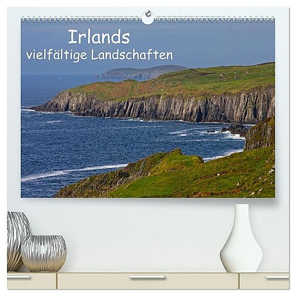 Irlands vielfältige Landschaften (hochwertiger Premium Wandkalender 2024 DIN A2 quer), Kunstdruck in Hochglanz, Leon Uppena