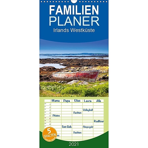 Irlands Westküste - Familienplaner hoch (Wandkalender 2021 , 21 cm x 45 cm, hoch), Jürgen Klust