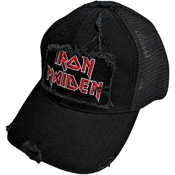 IronMaiden Mesh-Back Cap, Scuffed Logo, Farbe: schwarz (Fanartikel)