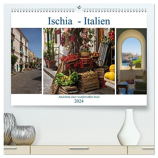 Ischia - Italien (hochwertiger Premium Wandkalender 2024 DIN A2 quer), Kunstdruck in Hochglanz, Mario Hagen