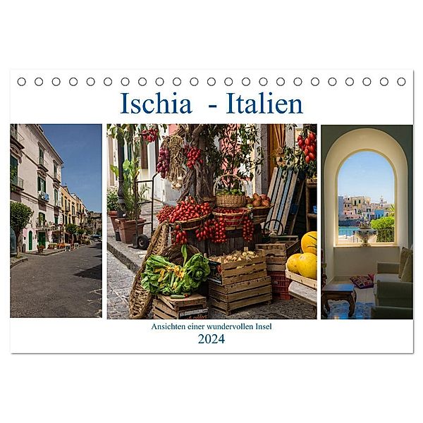 Ischia - Italien (Tischkalender 2024 DIN A5 quer), CALVENDO Monatskalender, Mario Hagen