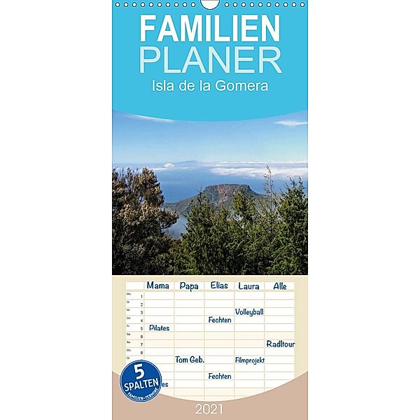 Isla de la Gomera - Familienplaner hoch (Wandkalender 2021 , 21 cm x 45 cm, hoch), N N