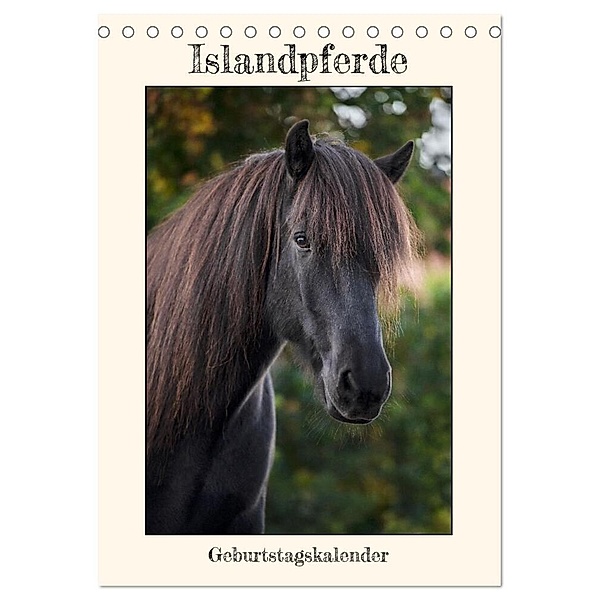 Isländer Geburtstagskalender (Tischkalender 2024 DIN A5 hoch), CALVENDO Monatskalender, Stephanie Kohrt