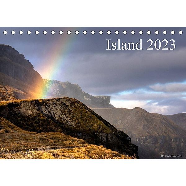 Island 2023 (Tischkalender 2023 DIN A5 quer), Dr. Oliver Schwenn