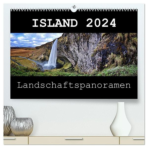 Island 2024 Landschaftspanoramen (hochwertiger Premium Wandkalender 2024 DIN A2 quer), Kunstdruck in Hochglanz, Dirk Vonten