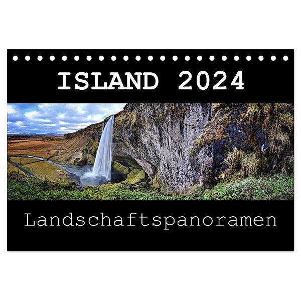 Island 2024 Landschaftspanoramen (Tischkalender 2024 DIN A5 quer), CALVENDO Monatskalender, Dirk Vonten