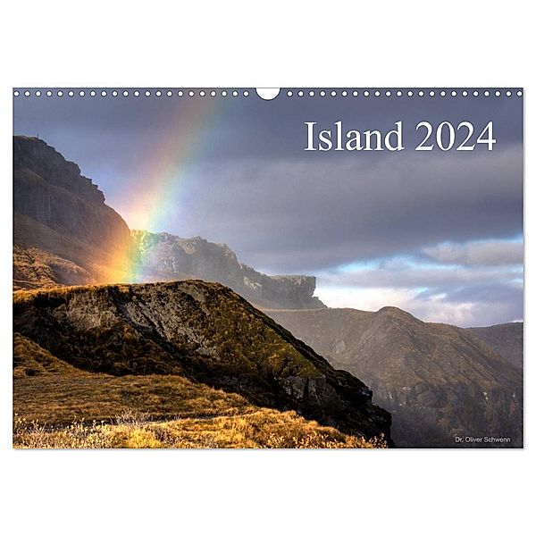 Island 2024 (Wandkalender 2024 DIN A3 quer), CALVENDO Monatskalender, Dr. Oliver Schwenn