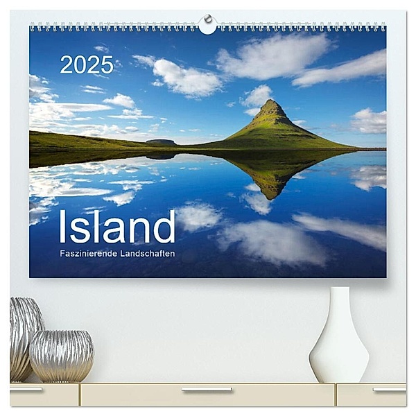 ISLAND 2025 - Faszinierende Landschaften (hochwertiger Premium Wandkalender 2025 DIN A2 quer), Kunstdruck in Hochglanz, Calvendo, Lucyna Koch