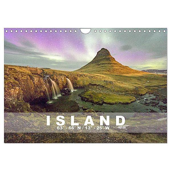 ISLAND 63° - 66° N / 13° - 25° W (Wandkalender 2024 DIN A4 quer), CALVENDO Monatskalender, Norman Preissler